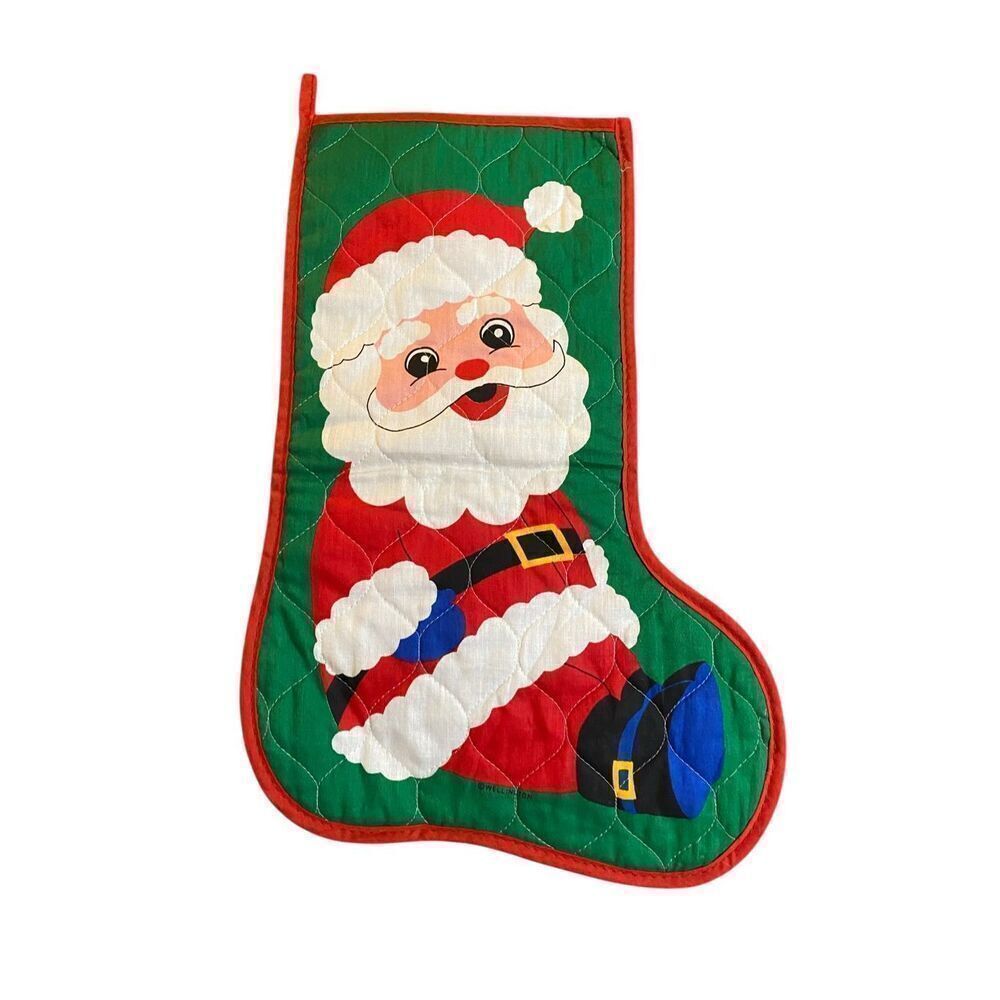 60s/70s vintage kitsch a Christmas stocking Santa 16 inches